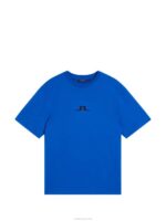Darcy Logo Tee Lapis Blue Men J.Lindeberg Clothing 66XF971 - Image 4