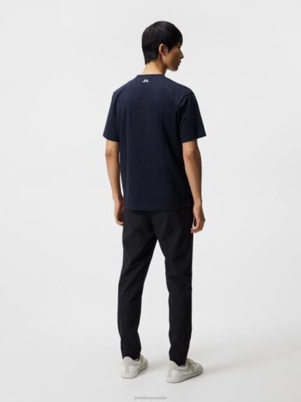 Darcy Logo Tee Navy Men J.Lindeberg Clothing 66XF970