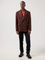 David Houndstooth Blazer Circle Orange Men J.Lindeberg Clothing 66XF2570 - Image 3