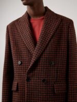 David Houndstooth Blazer Circle Orange Men J.Lindeberg Clothing 66XF2570 - Image 4