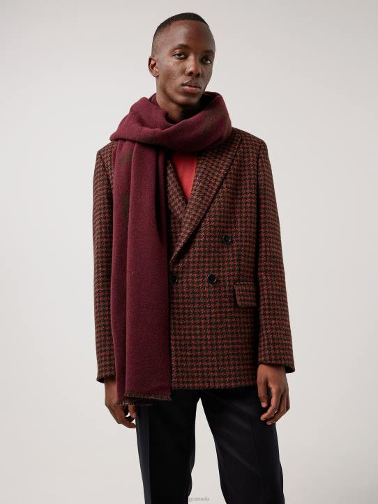 David Houndstooth Blazer Circle Orange Men J.Lindeberg Clothing 66XF2570 - Image 1