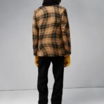 David Swirl Check Blazer Tiger Brown Men J.Lindeberg Clothing 66XF2554