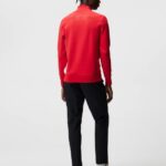 Davis Knitted Sweater Fiery Red Men J.Lindeberg Clothing 66XF594