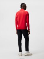 Davis Knitted Sweater Fiery Red Men J.Lindeberg Clothing 66XF594