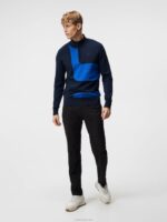 Davis Knitted Sweater Navy Men J.Lindeberg Clothing 66XF595 - Image 2