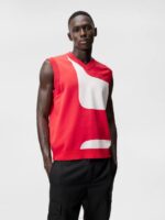 Davis Knitted Vest Fiery Red Men J.Lindeberg Clothing 66XF593