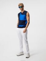 Davis Knitted Vest Navy Men J.Lindeberg Clothing 66XF592 - Image 3