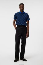 Deklan Jacquard Polo Navy Men J.Lindeberg Clothing 66XF959 - Image 2