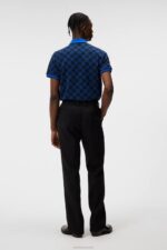 Deklan Jacquard Polo Navy Men J.Lindeberg Clothing 66XF959