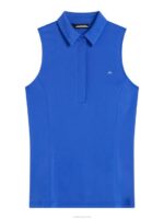 Dena Polo Dazzling Blue Women J.Lindeberg Clothing 66XF1353 - Image 4