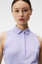 Dena Polo Sweet Lavender Women J.Lindeberg Clothing 66XF1355 - Image 3