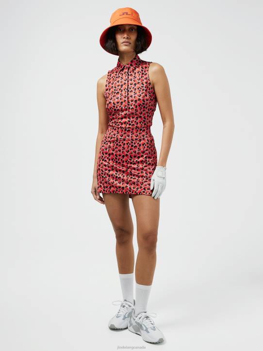 Dena Print Sleeveless Golf Top Faded Rose Animal Women J.Lindeberg Clothing 66XF2622 - Image 2