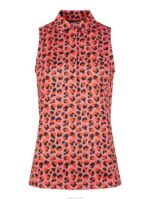 Dena Print Sleeveless Golf Top Faded Rose Animal Women J.Lindeberg Clothing 66XF2622 - Image 4