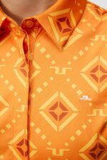 Dena Print Sleeveless Top Orange Diamond Logo Women J.Lindeberg Clothing 66XF1478 - Image 4