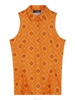 Dena Print Sleeveless Top Orange Diamond Logo Women J.Lindeberg Clothing 66XF1478 - Image 5