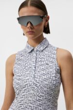 Dena Print Sleeveless Top White Bridge Swirl Women J.Lindeberg Clothing 66XF1480 - Image 3