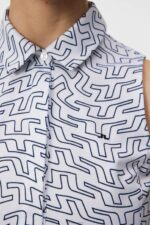 Dena Print Sleeveless Top White Bridge Swirl Women J.Lindeberg Clothing 66XF1480 - Image 4