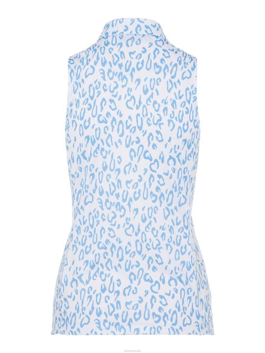 Dena Printed Golf Polo Animal Blue Print Women J.Lindeberg Clothing 66XF2646 - Image 2