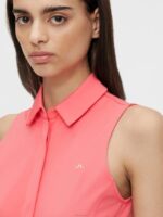 Dena Sleeveless Golf Top Tropical Coral Women J.Lindeberg Clothing 66XF2654 - Image 2