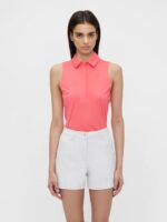Dena Sleeveless Golf Top Tropical Coral Women J.Lindeberg Clothing 66XF2654