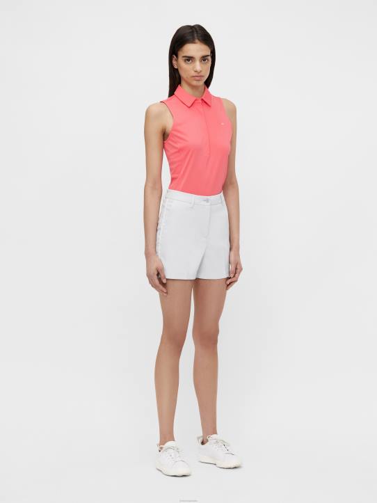 Dena Sleeveless Golf Top Tropical Coral Women J.Lindeberg Clothing 66XF2654 - Image 3