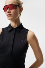 Dena Sleeveless Top Black Women J.Lindeberg Clothing 66XF1435 - Image 3