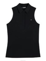 Dena Sleeveless Top Black Women J.Lindeberg Clothing 66XF1435 - Image 5