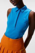 Dena Sleeveless Top Brilliant Blue Women J.Lindeberg Clothing 66XF1440 - Image 3