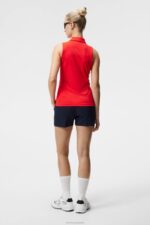 Dena Sleeveless Top Fiery Red Women J.Lindeberg Clothing 66XF1436