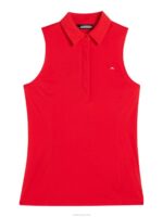 Dena Sleeveless Top Fiery Red Women J.Lindeberg Clothing 66XF1436 - Image 5