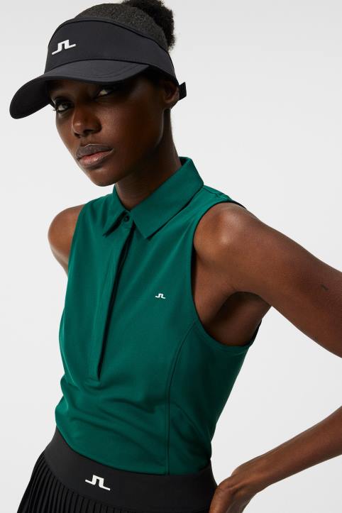 Dena Sleeveless Top Rain Forest Women J.Lindeberg Clothing 66XF1441 - Image 3