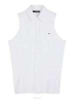 Dena Sleeveless Top White Women J.Lindeberg Clothing 66XF1433 - Image 4