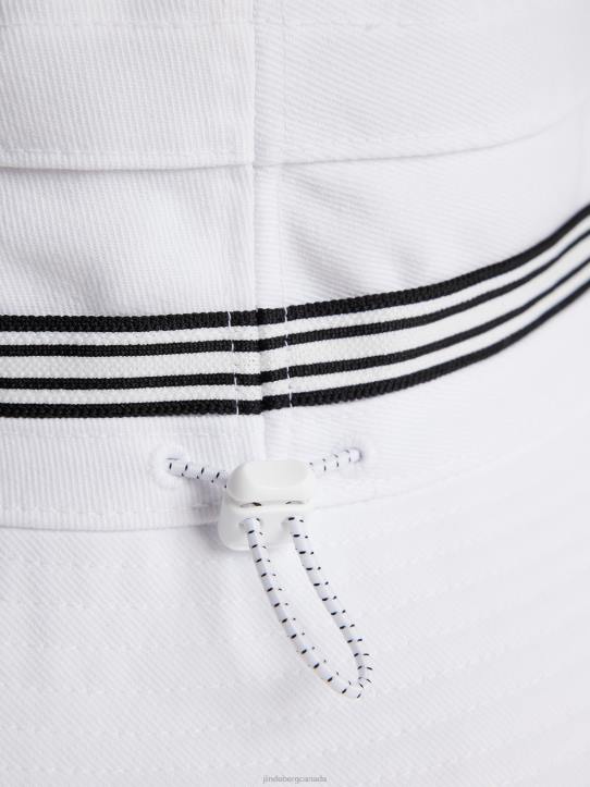 Denver Stripe Bucket Hat White Men J.Lindeberg Accessory 66XF770 - Image 2