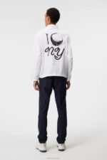 Dex Nyc Golf Jacket White Men J.Lindeberg Clothing 66XF687 - Image 2