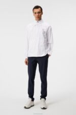Dex Nyc Golf Jacket White Men J.Lindeberg Clothing 66XF687 - Image 3