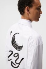Dex Nyc Golf Jacket White Men J.Lindeberg Clothing 66XF687 - Image 4