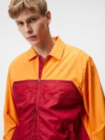 Diamond Coach Jacket Russet Orange Men J.Lindeberg Clothing 66XF729 - Image 4