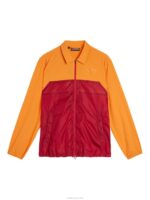 Diamond Coach Jacket Russet Orange Men J.Lindeberg Clothing 66XF729 - Image 5