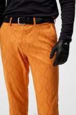 Diamond Pant Russet Orange Men J.Lindeberg Clothing 66XF416 - Image 3
