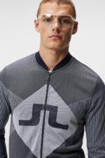 Diamond Seamless Mid Layer Navy Men J.Lindeberg Clothing 66XF645 - Image 3