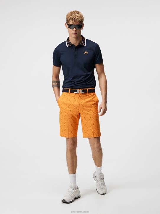 Diamond Shorts Russet Orange Men J.Lindeberg Clothing 66XF448 - Image 2