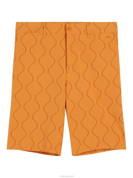 Diamond Shorts Russet Orange Men J.Lindeberg Clothing 66XF448 - Image 4