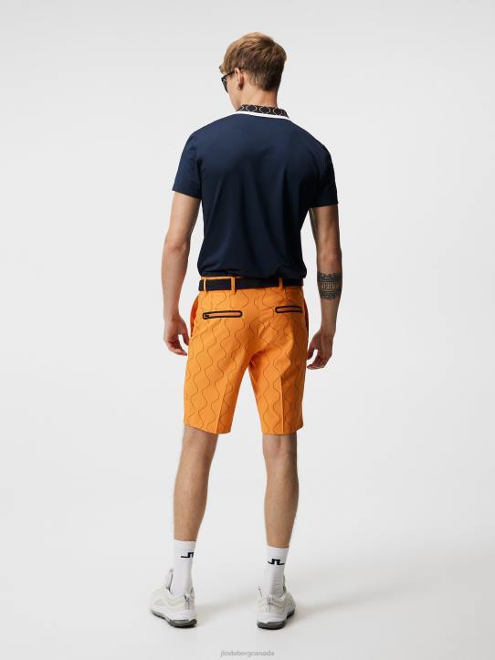 Diamond Shorts Russet Orange Men J.Lindeberg Clothing 66XF448 - Image 1