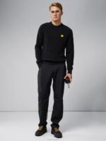 Diamond Sweater Black Men J.Lindeberg Clothing 66XF2340 - Image 2