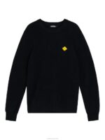 Diamond Sweater Black Men J.Lindeberg Clothing 66XF2340 - Image 4