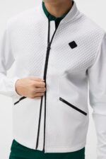 Diamond Tech Bomber White Men J.Lindeberg Clothing 66XF714 - Image 4