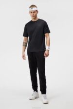 Diamond Tee Black Men J.Lindeberg Clothing 66XF173 - Image 2