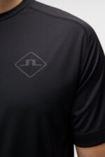 Diamond Tee Black Men J.Lindeberg Clothing 66XF173 - Image 4