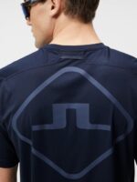 Diamond Tee Navy Men J.Lindeberg Clothing 66XF172 - Image 4