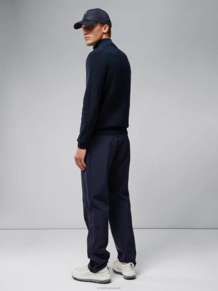 Diamond Zip Sweater Navy Men J.Lindeberg Clothing 66XF2341